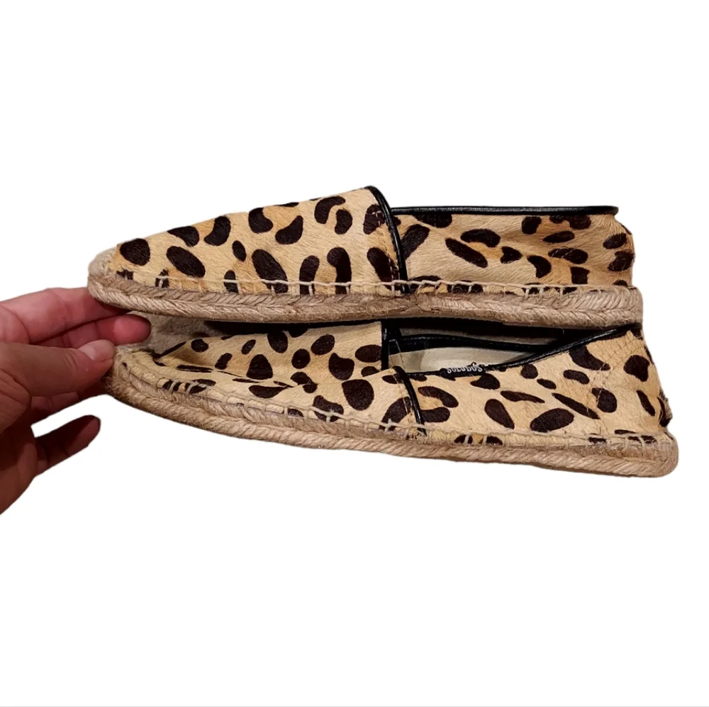 Soludos Calf Hair Smoking Espadrille Slip-On Shoes size 7